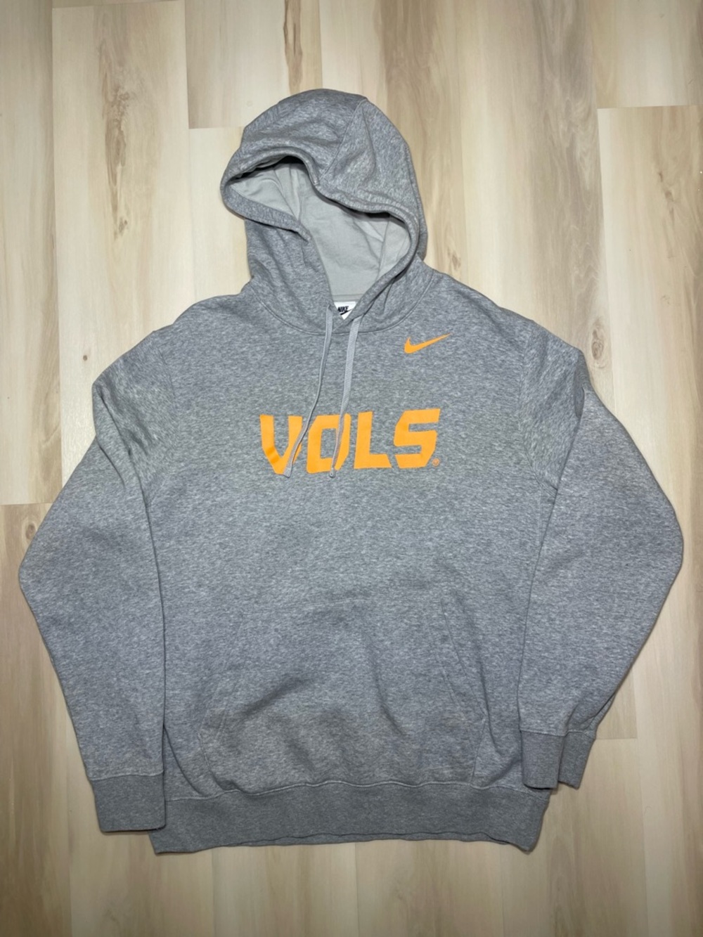 Nike University Of Tennessee Vols Check Grey Men’s Hoodie Sz Large